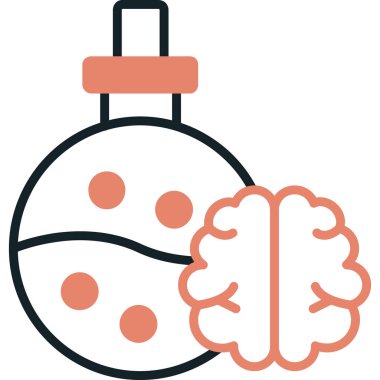 Beyin simgesi, modern tasarım vektör çizimi