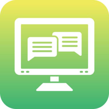 güzel sohbet vektörü simgesi