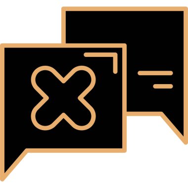 Basit vektör simgesi, sohbet illüstrasyonu