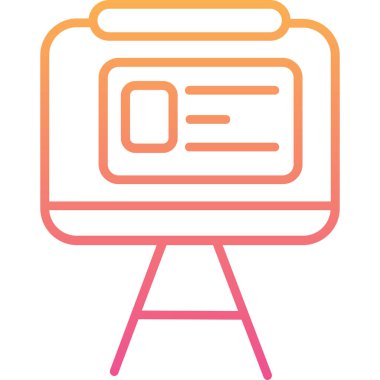 İş tahtası. Web simgesi basit illüstrasyon