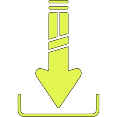Ok yukarı vektör simgesi. Tarzıdır düz simgesi simgesi, eko yeşil renk, beyaz arka plan.