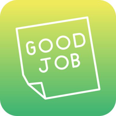 Düz stil olarak iyi iş simgesi