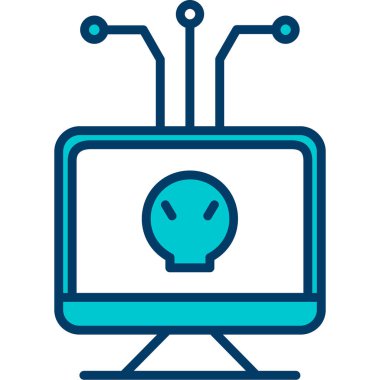 Robot simgesinin vektör illüstrasyonu