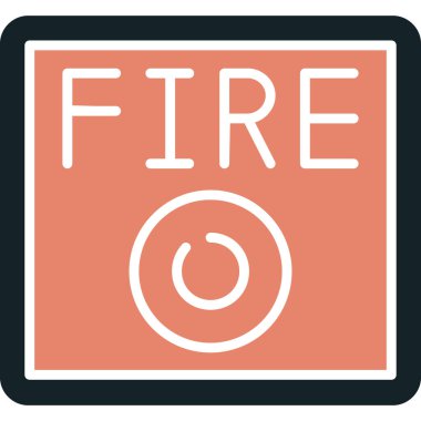 Yangın. Web simgesi basit illüstrasyon