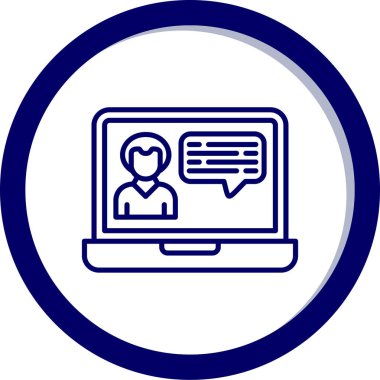 Bir bilgisayar simgesinin vektör illüstrasyonu