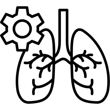 Akciğer ciğeri simgesi, basit biçim