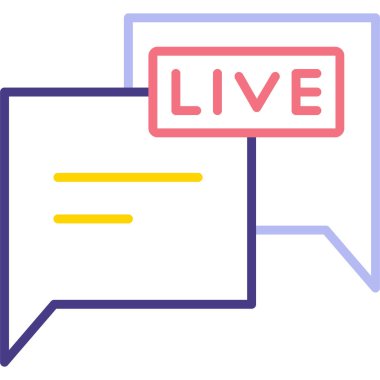 canlı sohbet simgesi modern ince çizgi