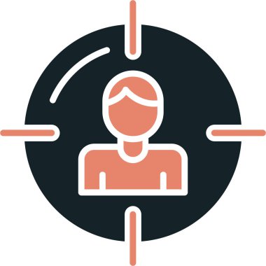 Bir insan simgesinin vektör illüstrasyonu