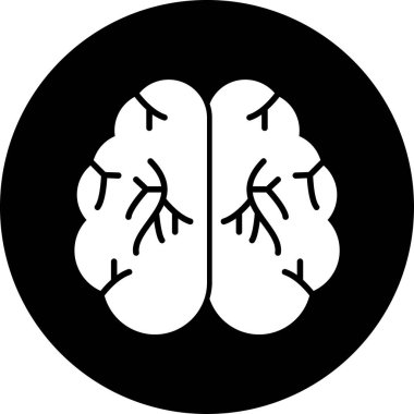 beyin ikonu vektör illüstrasyonu