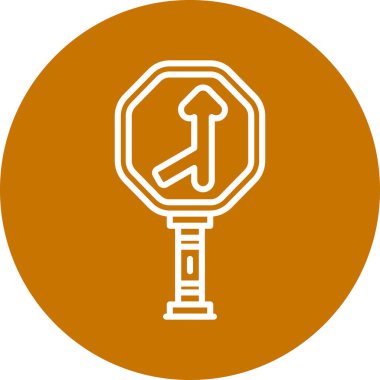 Yol işaretinin vektör illüstrasyonu