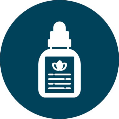 bitkisel şişe simgesi, vektör illüstrasyonu