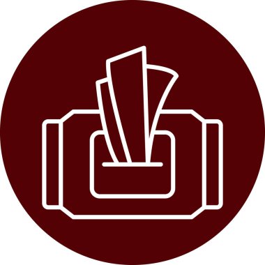 Çemberdeki yiyeceklerin vektör simgesi