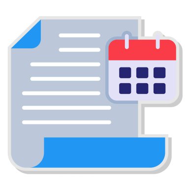 Takvim simgesi vektör illüstrasyonu