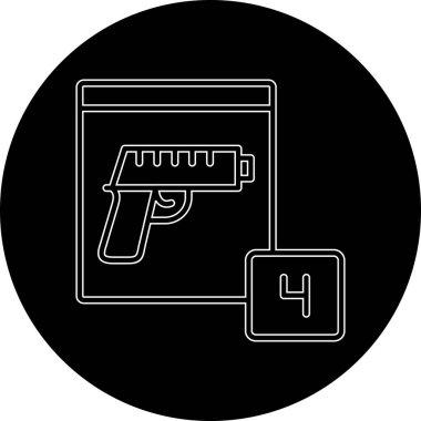 Polis memuru simgesinin illüstrasyon vektör simgesi