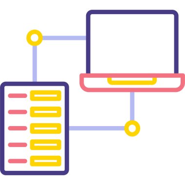 Sunucu. Web simgesi basit illüstrasyon