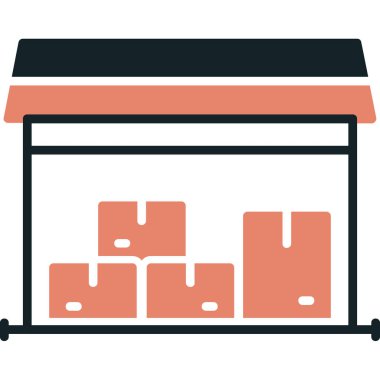 Depo simgesi, vektör illüstrasyonu