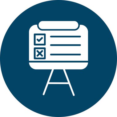 Kontrol listesi simgesi. Basit bir çizim. işaretleme simgelerini işaretle