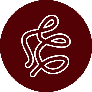 Kırmızı ve beyaz simgenin vektör illüstrasyonu