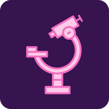 Mikroskop. Web simgesi basit illüstrasyon