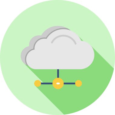 bulut simgesi, vektör illüstrasyonu