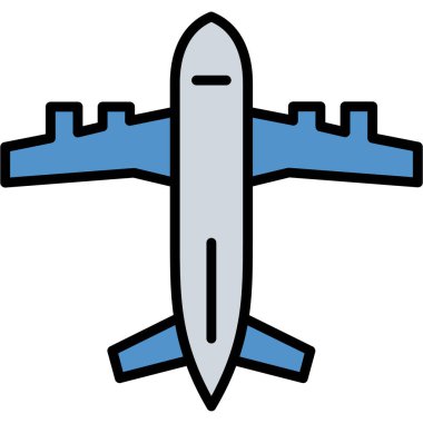 Uçak. Web simgesi basit illüstrasyon