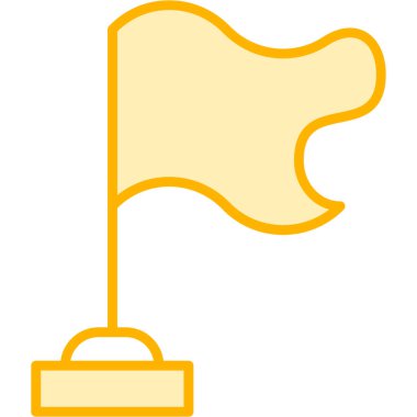 Brezilya bayrağı düz stil simgesi