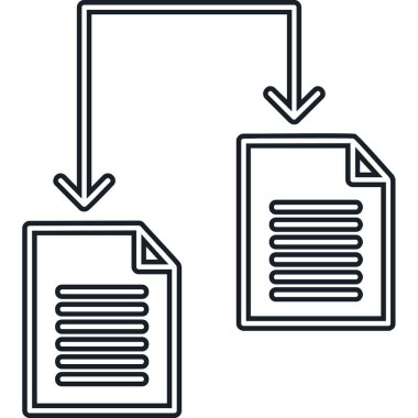 dosya belgesi simgesi, vektör illüstrasyonu