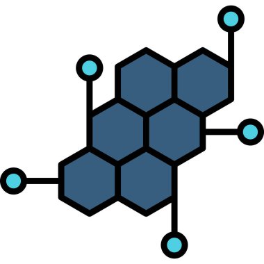 vector illustration of a molecule icon