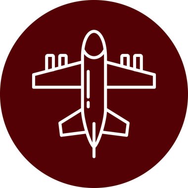 uçak ikonu vektör illüstrasyonu