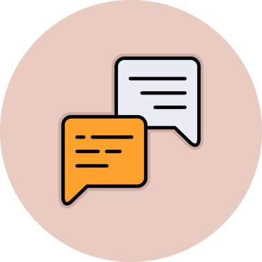 Kolayca düzenleyebilen ya da düzenleyebilen Sohbet Vektörü simgesi