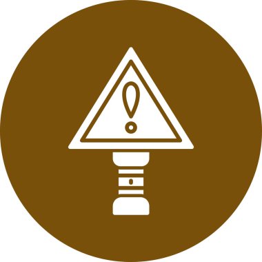 Dikkat web simgesi, vektör illüstrasyonu