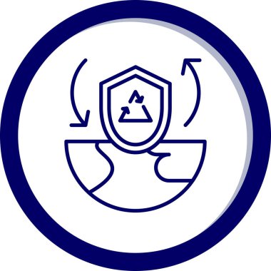 Geri dönüşüm simgesinin vektör illüstrasyonu