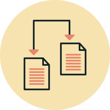 Dosya vektör simgesi modern basit vektör illüstrasyonu