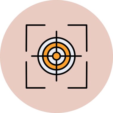 hedef simge, vektör illüstrasyonu