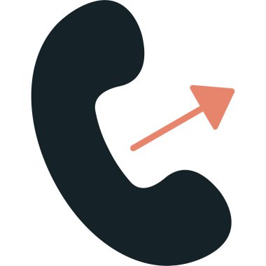 Telefon görüşmesi düz simgesi