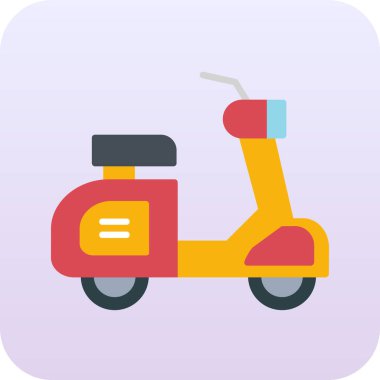 Motosiklet. Web simgesi basit illüstrasyon