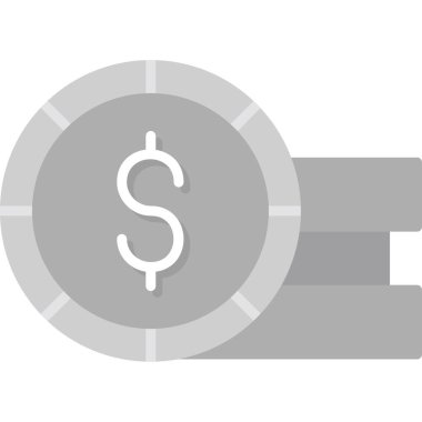 Dolar sikke vektör simgesi