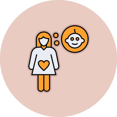 Aşk çifti simgesinin vektör çizimi