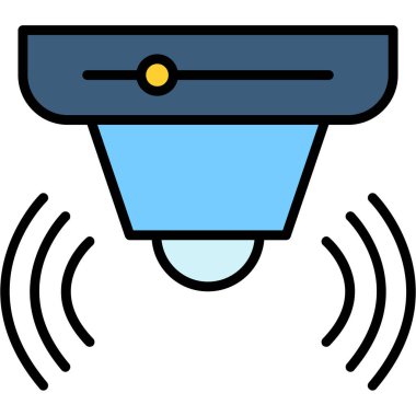 Kapalı devre kamera simgesi. Web için ccTV kamera vektör simgelerinin özeti