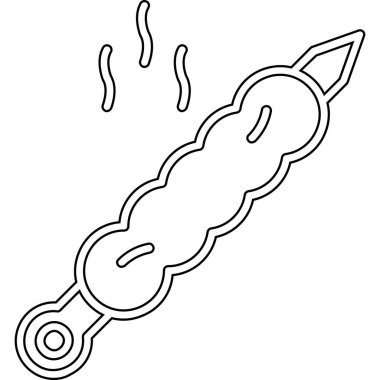 Bahçe tırmık simgesi vektör illüstrasyonu