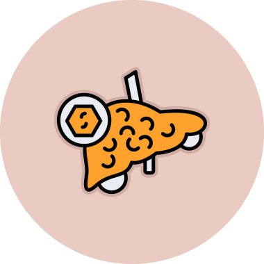 Şirin balık simgesinin vektör çizimi