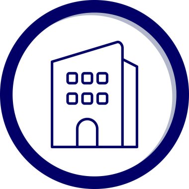 Bina. Web simgesi basit illüstrasyon