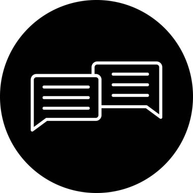 Sohbet balonu simgesinin vektör çizim