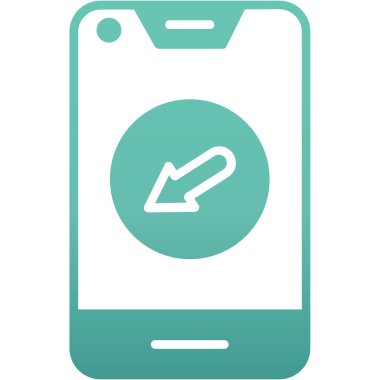 Akıllı telefon simgesinin vektör illüstrasyonu