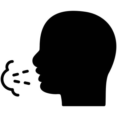 İnsan kafası vektör illüstrasyonlu konuşma balonu