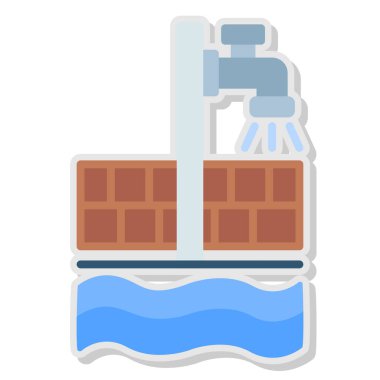 su tankı vektör simgesi