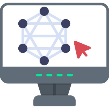 şebeke. Web simgesi basit illüstrasyon