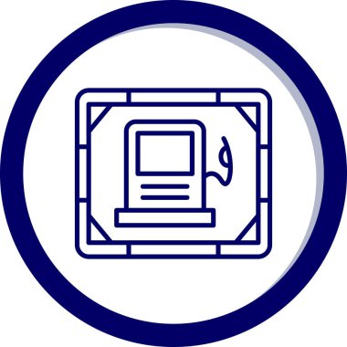 Bilgisayar. Web simgesi basit illüstrasyon