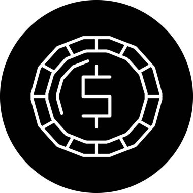 Vektör para simgesi çizimi