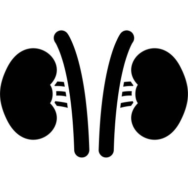 Böbrek simge vektör çizim